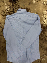 Load image into Gallery viewer, Men’s Roper Stretch Mini Check Blue Button Up Long Sleeve