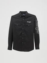Load image into Gallery viewer, Men’s Wrangler Black LS Snap Up