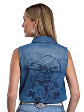 Load image into Gallery viewer, Women’s Sleeveless Stetson Denim Shirt