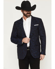 Load image into Gallery viewer, Mens Rock And Roll Navy Paisley Jacquard Sportscoat
