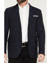 Load image into Gallery viewer, Mens Rock And Roll Navy Paisley Jacquard Sportscoat