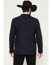 Load image into Gallery viewer, Mens Rock And Roll Navy Paisley Jacquard Sportscoat