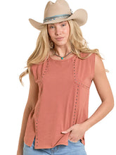 Load image into Gallery viewer, Women’s Studded Jersey Tee