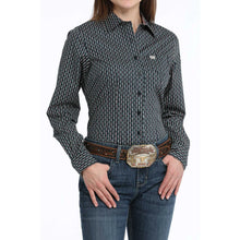 Load image into Gallery viewer, Cinch Ladies Navy Print Shirt