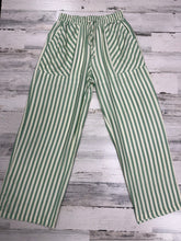 Load image into Gallery viewer, Sage/Cream Stripped Pants