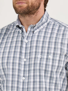 Wrangler Men’s GS Blue Plaid SS Shirt