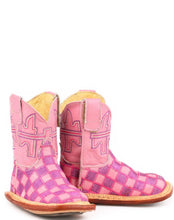 Load image into Gallery viewer, Infants Tin Haul Pink Lil’ Squares Best Friend Sole