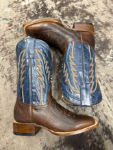 Load image into Gallery viewer, Men’s Stetson Waxy Brown Bison Leather Vamp Boot