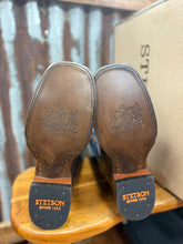 Load image into Gallery viewer, Men’s Stetson Waxy Brown Bison Leather Vamp Boot