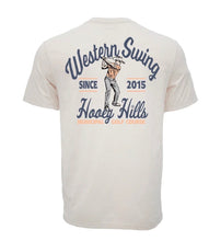 Load image into Gallery viewer, Hooey Cowboy Swing Men’s Cream SS T-shirt With Cowboy Golfing Logo