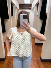 Load image into Gallery viewer, Women’s Polka Dot Square Net Top