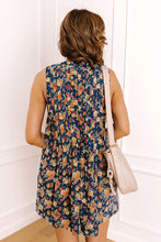 Load image into Gallery viewer, Veveret Denim Floral Sleeveless Romper