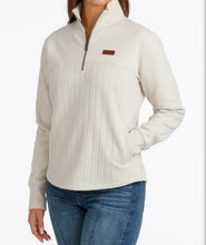 Load image into Gallery viewer, Women’s Cinch Cream Zip Pullover