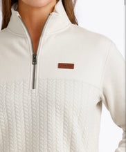 Load image into Gallery viewer, Women’s Cinch Cream Zip Pullover