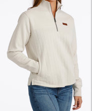 Load image into Gallery viewer, Women’s Cinch Cream Zip Pullover