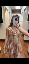 Load image into Gallery viewer, Gingham Sailor Collared Dress.