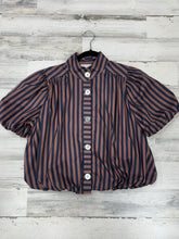 Load image into Gallery viewer, Women’s Stripped Button Down Bubble Top