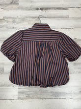 Load image into Gallery viewer, Women’s Stripped Button Down Bubble Top