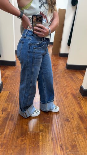 Vervet High Rise Cuffed Baggy Jean