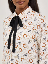 Load image into Gallery viewer, Wrangler Women&#39;s Neck Tie Western Blouse