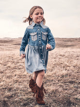 Load image into Gallery viewer, Wrangler Girl&#39;s Denim Snap Dress