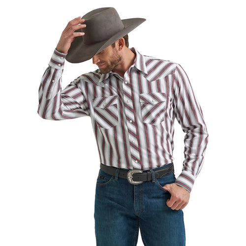 Wrangler 20X Striped Pear Snap