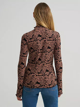 Load image into Gallery viewer, Women’s Wrangler Floral Mock Neck LS Top