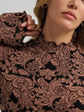Load image into Gallery viewer, Women’s Wrangler Floral Mock Neck LS Top