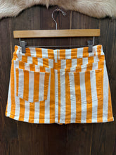 Load image into Gallery viewer, Women’s Mittoshop White &amp; Orange Striped Skort