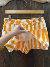 Load image into Gallery viewer, Women’s Mittoshop White &amp; Orange Striped Skort