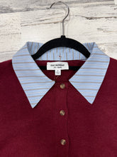 Load image into Gallery viewer, Women’s Wine Stripped Layered Cardigan