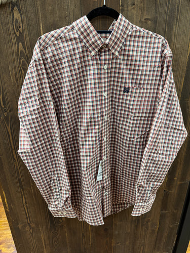 Men’s Cinch Cream Plaid Button Up