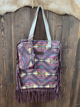 Load image into Gallery viewer, Rock &amp; Roll Aztec Print Bag with Fringe