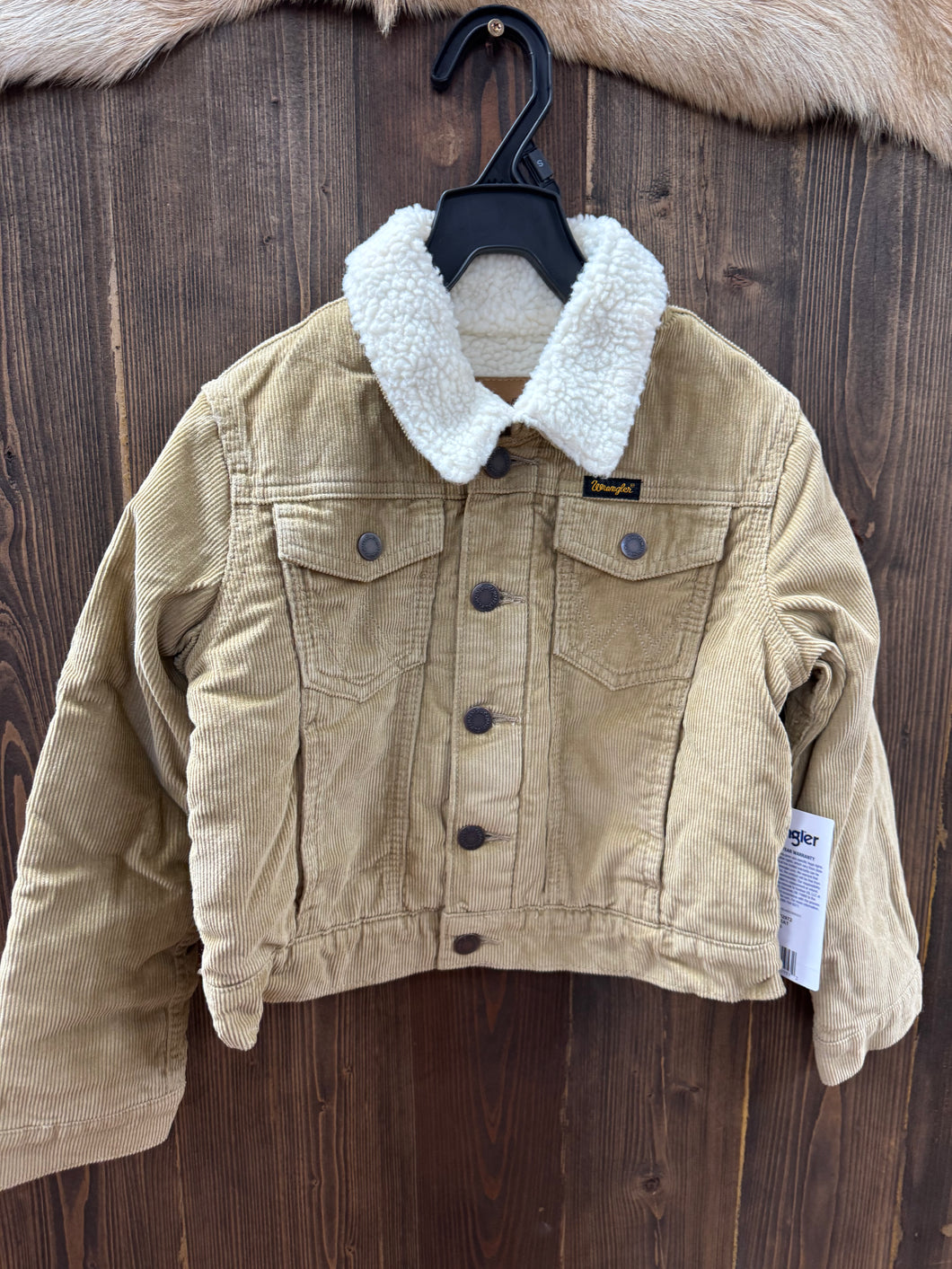 Boys Wrangler Corduroy Sherpa Lined Jacket