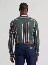 Load image into Gallery viewer, Men’s Wrangler Olive Brush Popper LS Snap