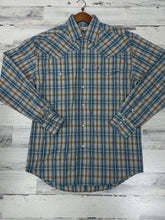 Load image into Gallery viewer, Men’s Stetson Shadow Dobby Plaid LS Snap