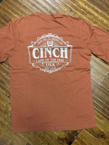 Men’s Cinch Orange Long Sleeve Tshirt