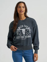 Load image into Gallery viewer, Woman’s Wrangler Ls MessBull Cropped Crewneck