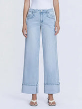 Load image into Gallery viewer, Vervet Super High Rise Cuffed Baggy Wide Leg Jean