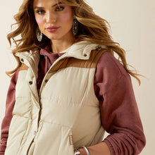 Load image into Gallery viewer, Woman’s Ariat Tan/Brown Frontier Puffer Vest