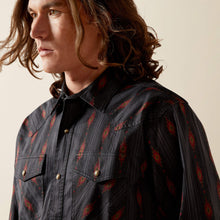 Load image into Gallery viewer, Men’s Ariat Black/Red Harrel Retro LS Snap Shirt
