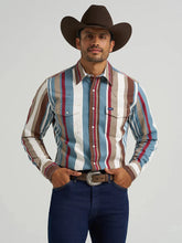 Load image into Gallery viewer, Men’s Wrangler Vintage Stripe LS Snap