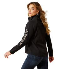 Load image into Gallery viewer, Woman’s Ariat Black/Southwest Minimal Print Softshell Jacket