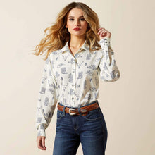 Load image into Gallery viewer, Woman’s Ariat Homestyle Deserted Print LS Button Up