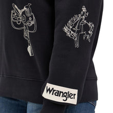 Load image into Gallery viewer, Woman’s Wrangler Retro Black Sweatshirt