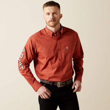 Load image into Gallery viewer, Men’s Ariat Brick Red/Beige Team Porter LS Button Up