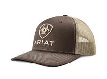 Load image into Gallery viewer, Kids Ariat Brown Embroidered Logo Hat