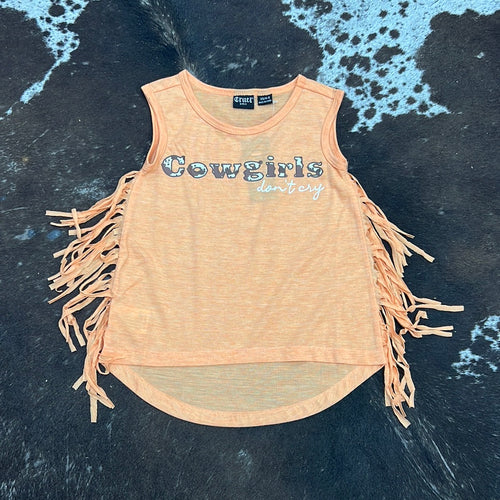 Girl’s “Cowgirls Don’t Cry” Tank