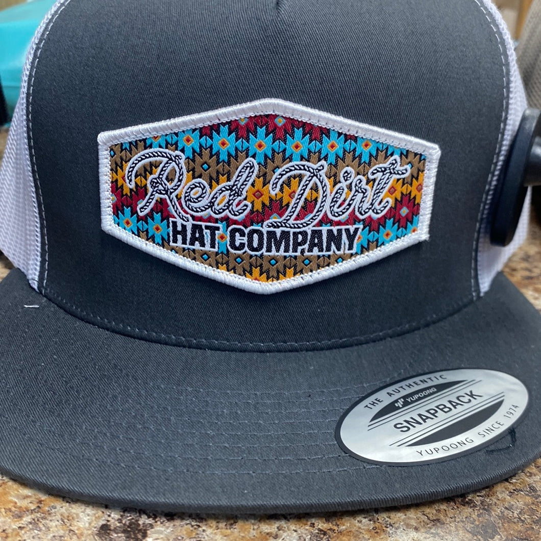 Lasso Charcoal/White 5 Panel Hat.