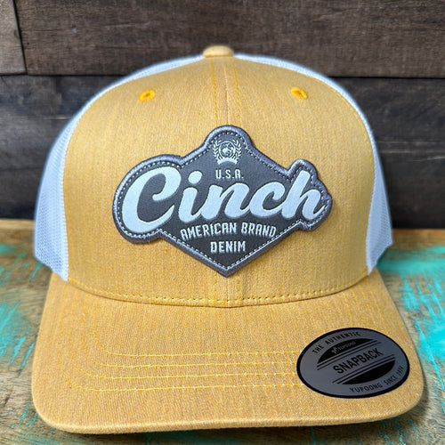 Mens Cinch Yellow Trucker Hat.